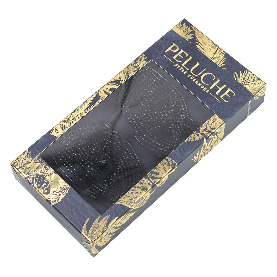 Peluche Elegant Butterfly Black Bow Tie For Men