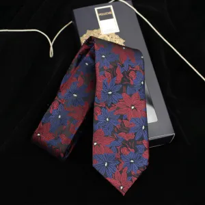 Peluche Mesmerizing Floral Blue Neck Tie For Men