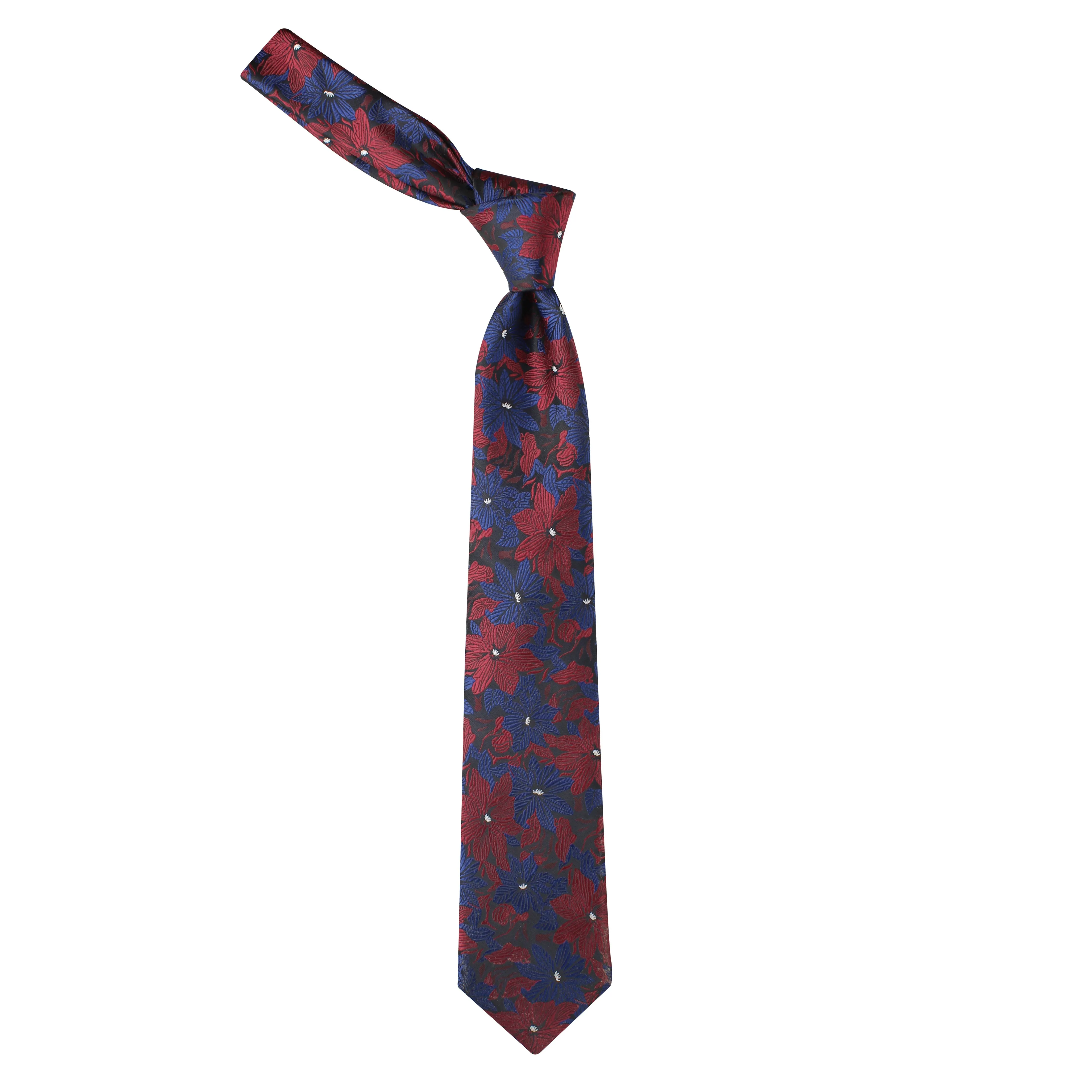 Peluche Mesmerizing Floral Blue Neck Tie For Men