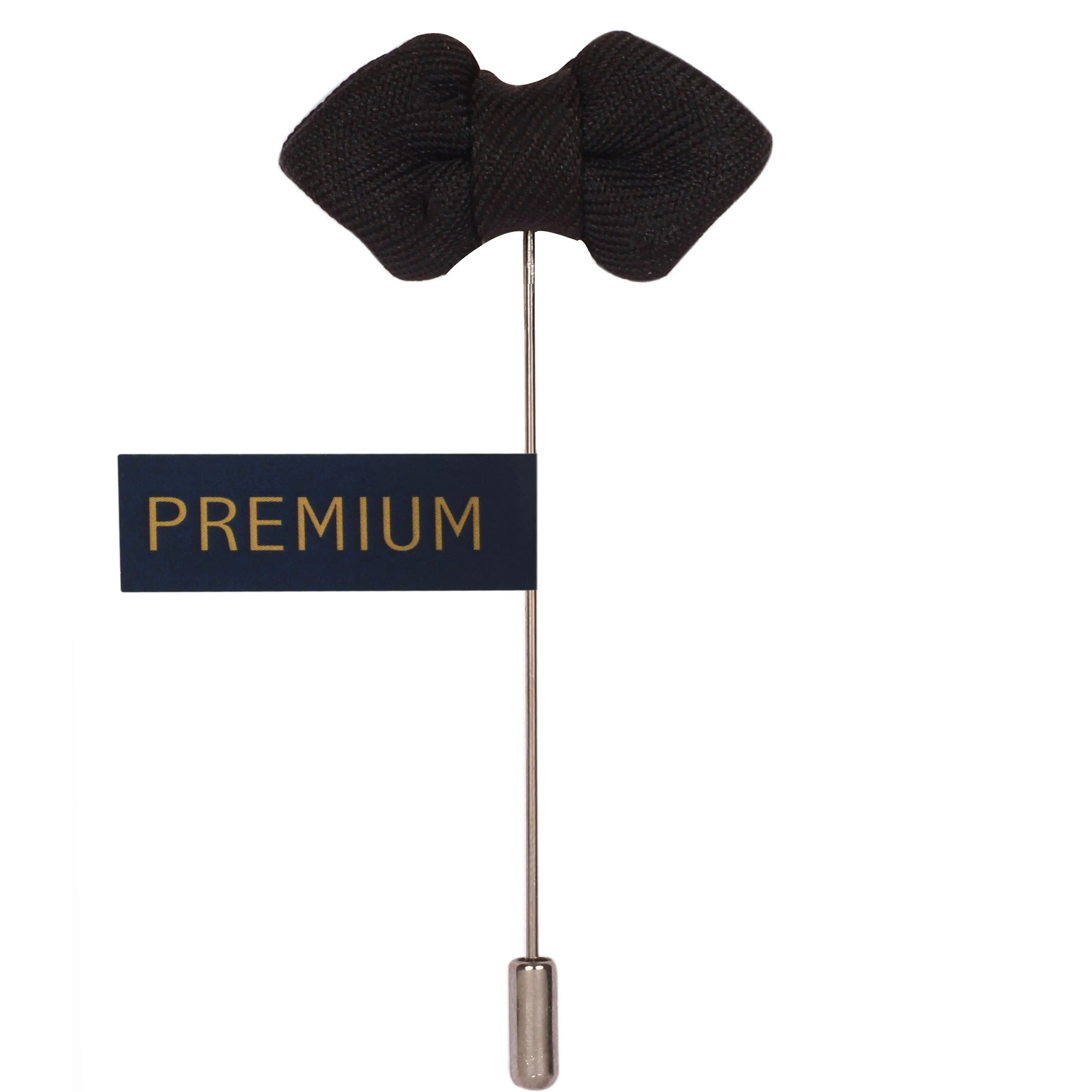 Peluche Mini Bow Black Brooch Lapel Pin