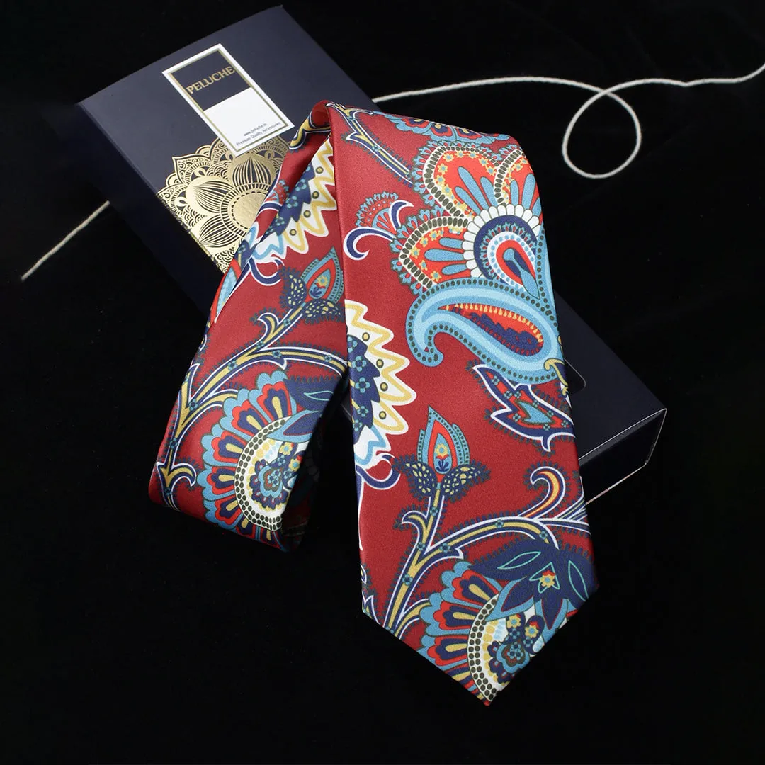 Peluche The Bewildering Flower Red Necktie for Men