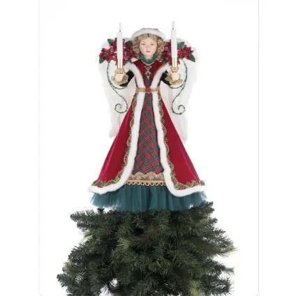 Penelope Poinsettia Angel Tree Topper 28-428329