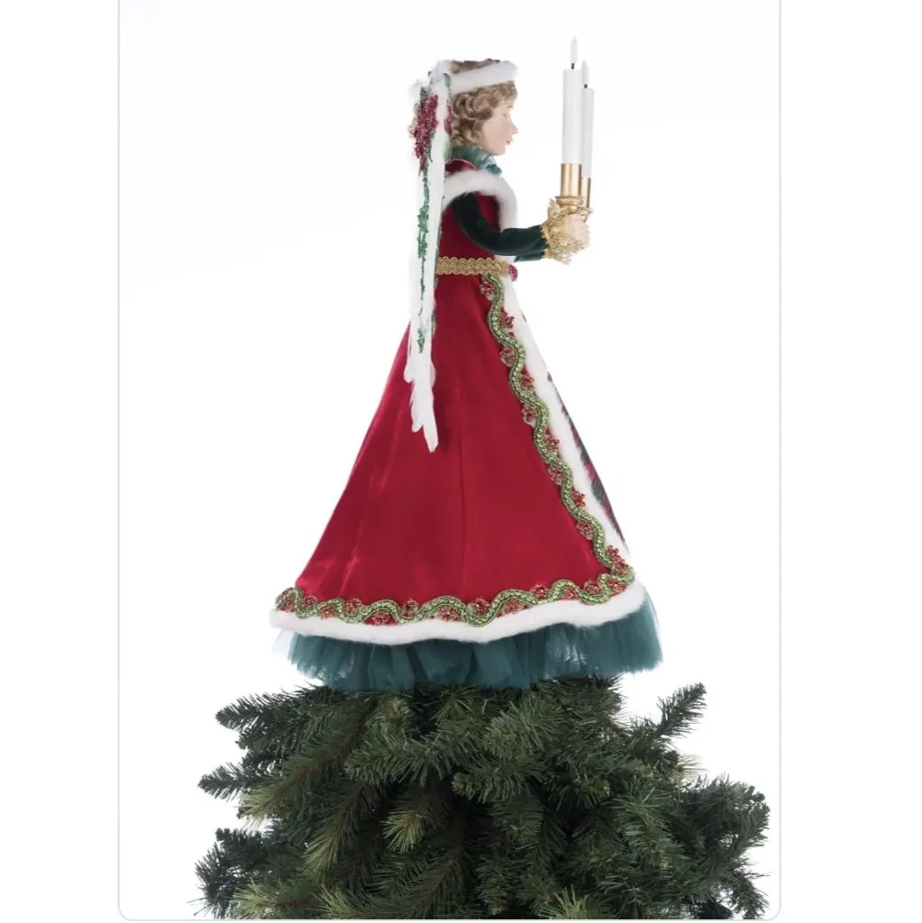 Penelope Poinsettia Angel Tree Topper 28-428329