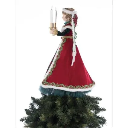 Penelope Poinsettia Angel Tree Topper 28-428329