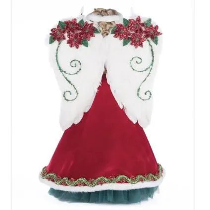 Penelope Poinsettia Angel Tree Topper 28-428329