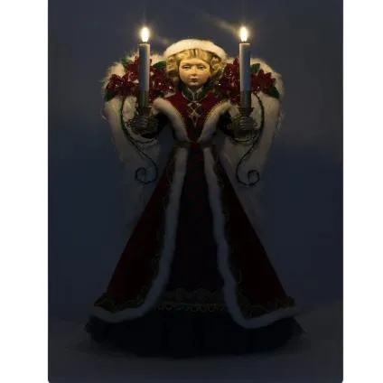 Penelope Poinsettia Angel Tree Topper 28-428329