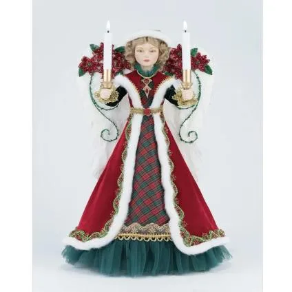 Penelope Poinsettia Angel Tree Topper 28-428329