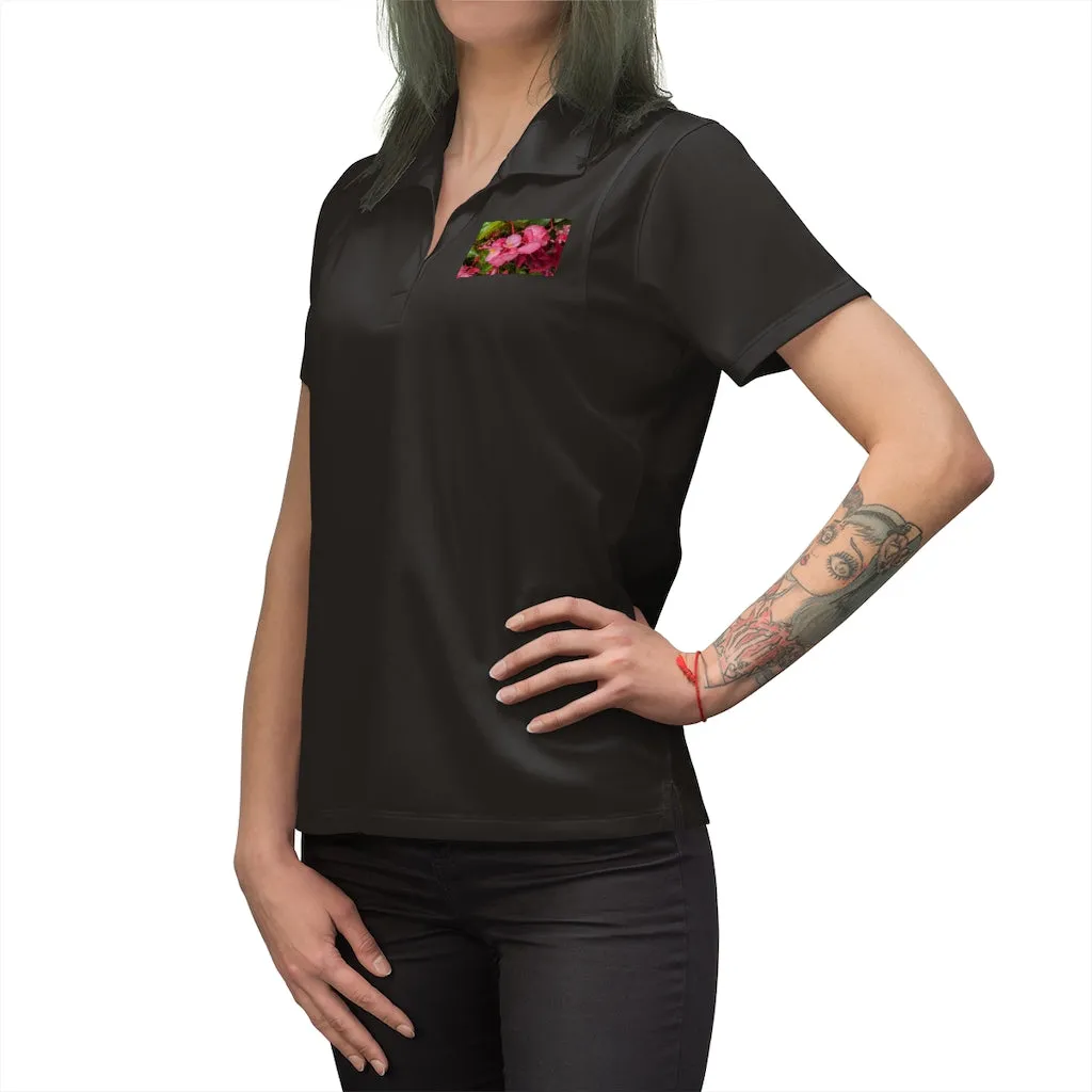 Pink Flowers Women's Polo Shirt