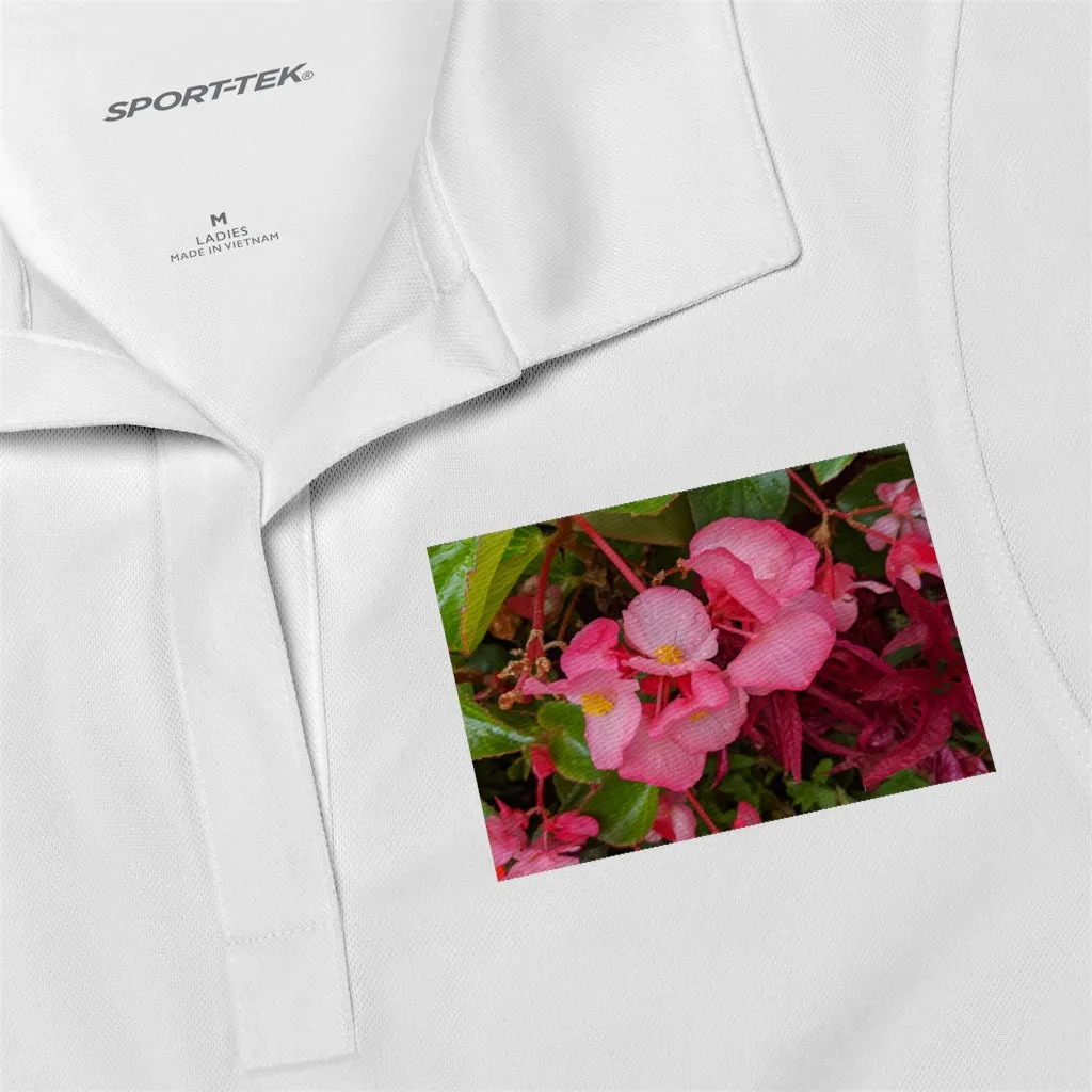 Pink Flowers Women's Polo Shirt