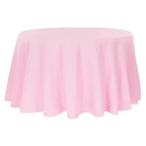 Polyester 120" Round Tablecloth - Pink