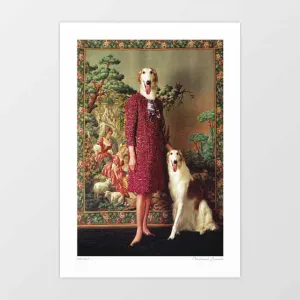 'Portrait - Saluki' Art Print Art Print by Vertigo Artography