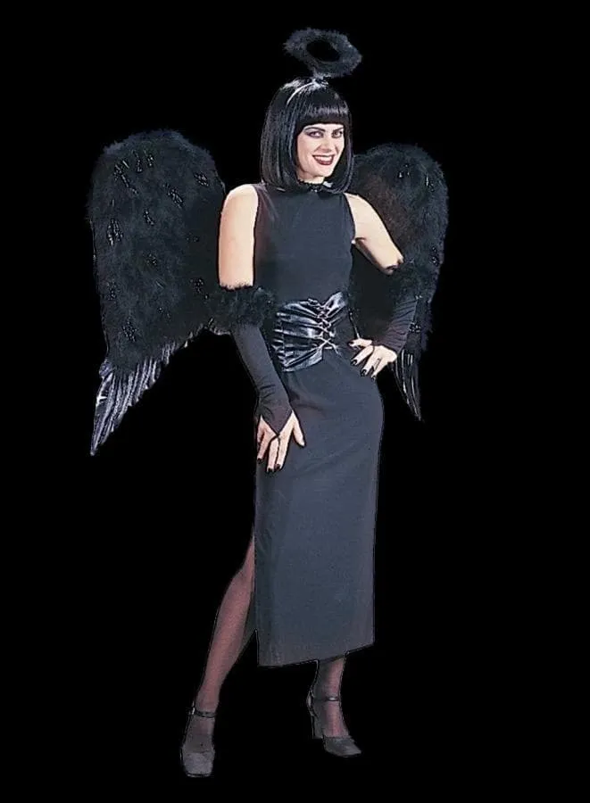 "Angel Wings - Black Feather" Halloween Costume Accessory