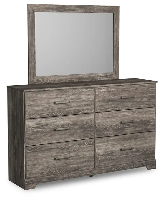 Ralinksi Twin Panel Bed with Mirrored Dresser and 2 Nightstands