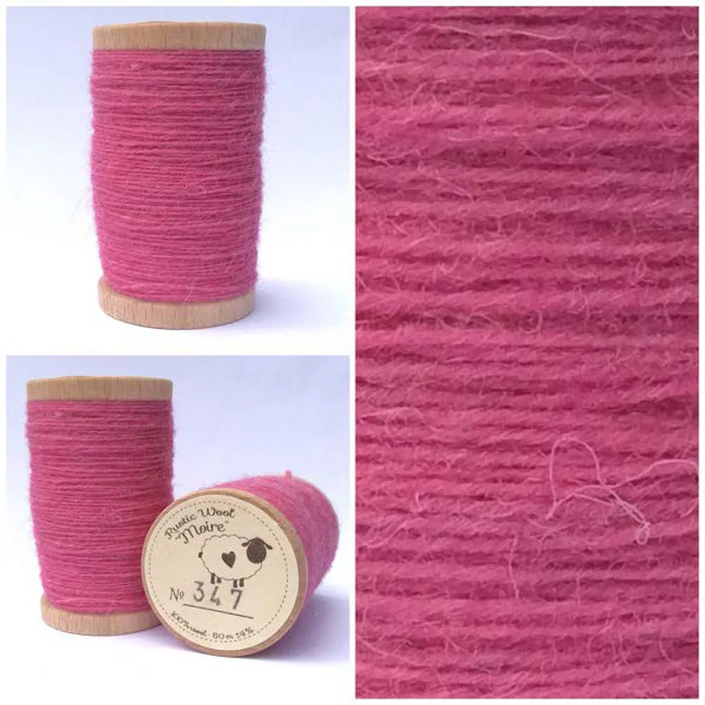 RASPBERY SORBET Hand Dyed Fat QUARTER Wool Fabric for Wool Applique and Rug Hooking