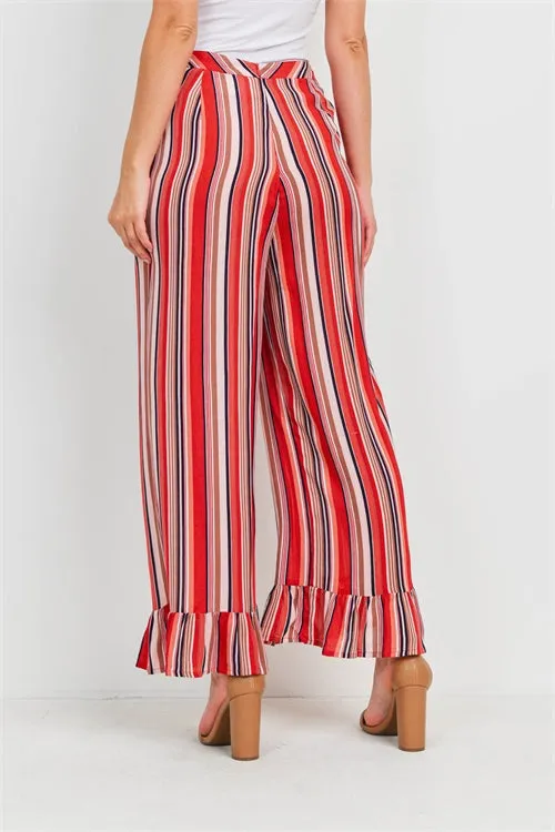 Red Stipe Boho Pants