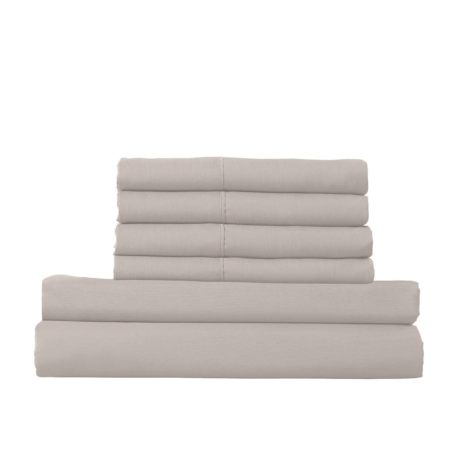 Royal Comfort 1500 Thread Count 6 Piece Cotton Rich Bedroom Collection Set Queen Stone