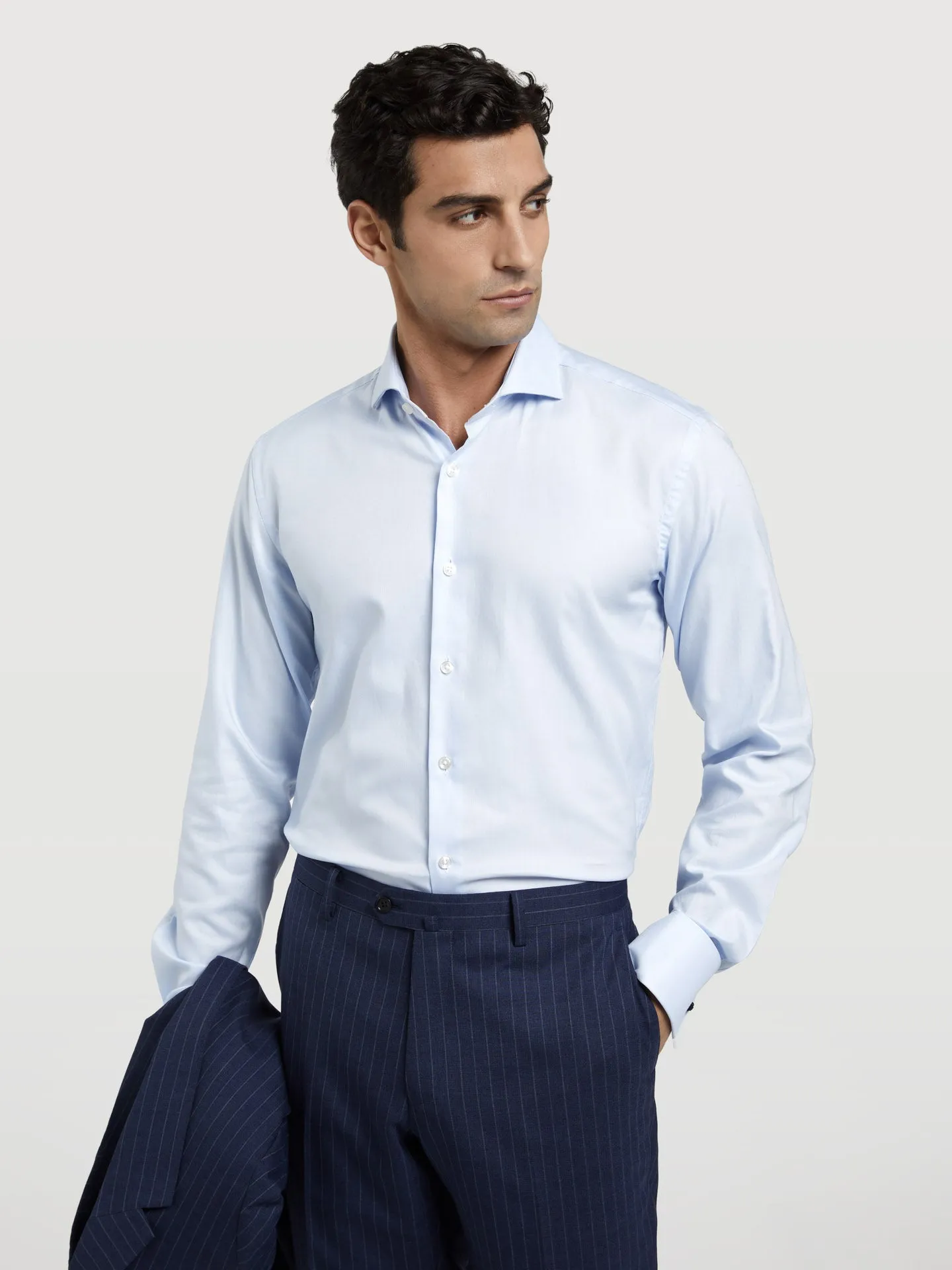 Slim fit business plain oxford formal shirt