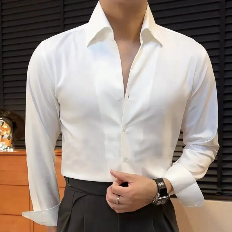 Slim Fit Long Sleeve Business Shirt