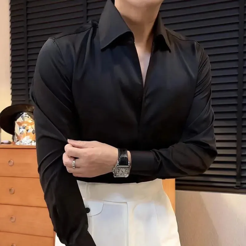 Slim Fit Long Sleeve Business Shirt