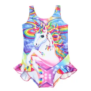 Swimsuit Cross-Border One-Piece  for Children Ins Girls' Unicorn Swimwear