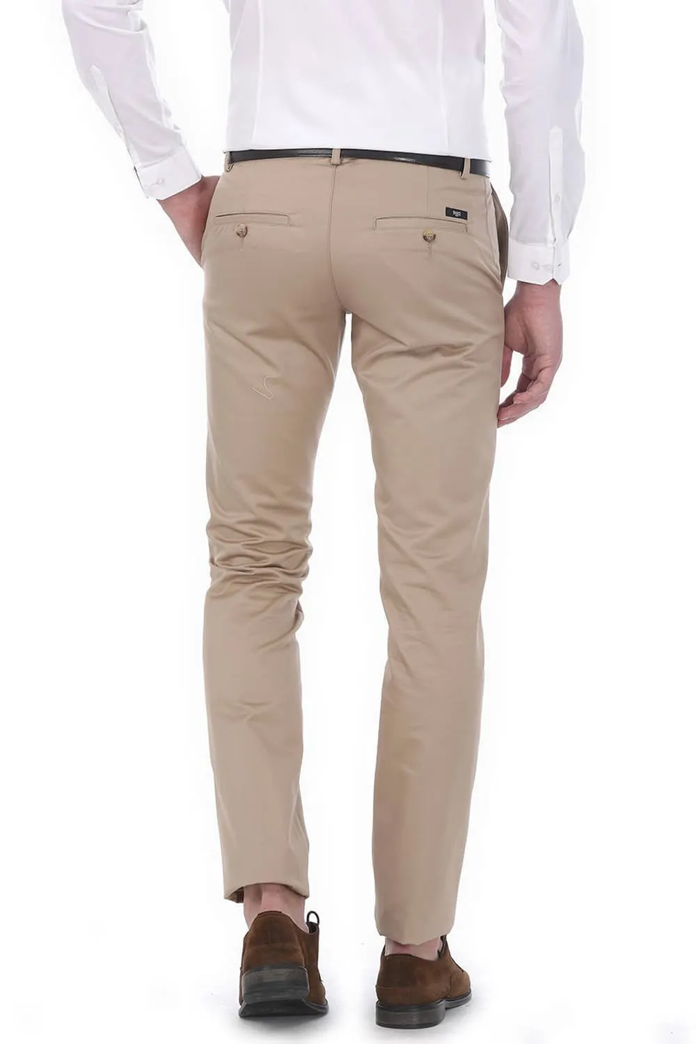 Tapered Fit Satin Trousers