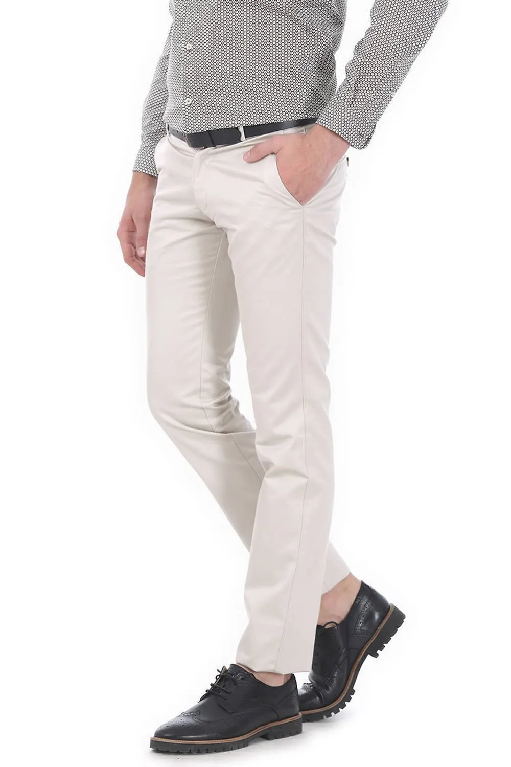 Tapered Fit Satin Trousers