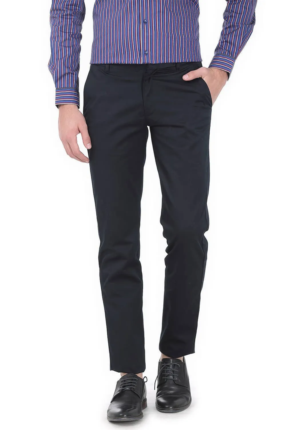 Tapered Fit Satin Trousers