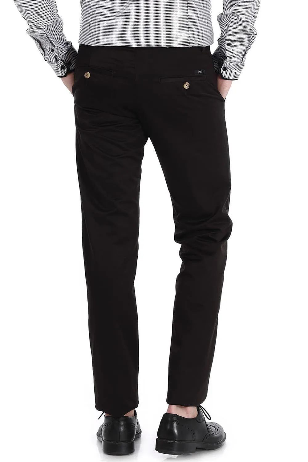 Tapered Fit Satin Trousers