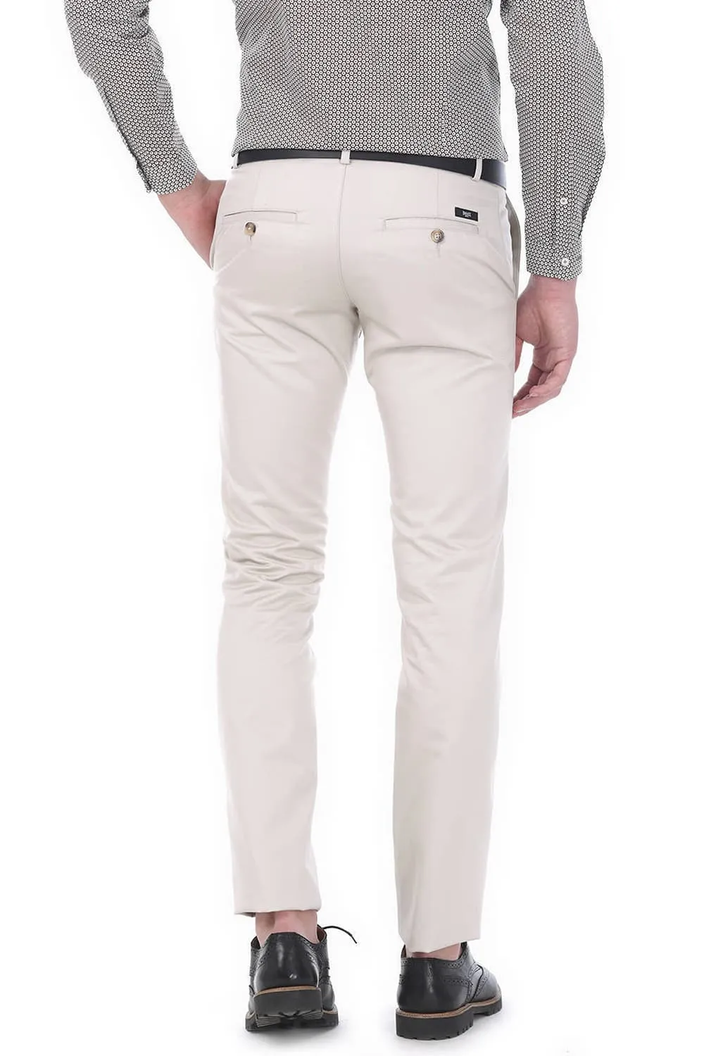 Tapered Fit Satin Trousers