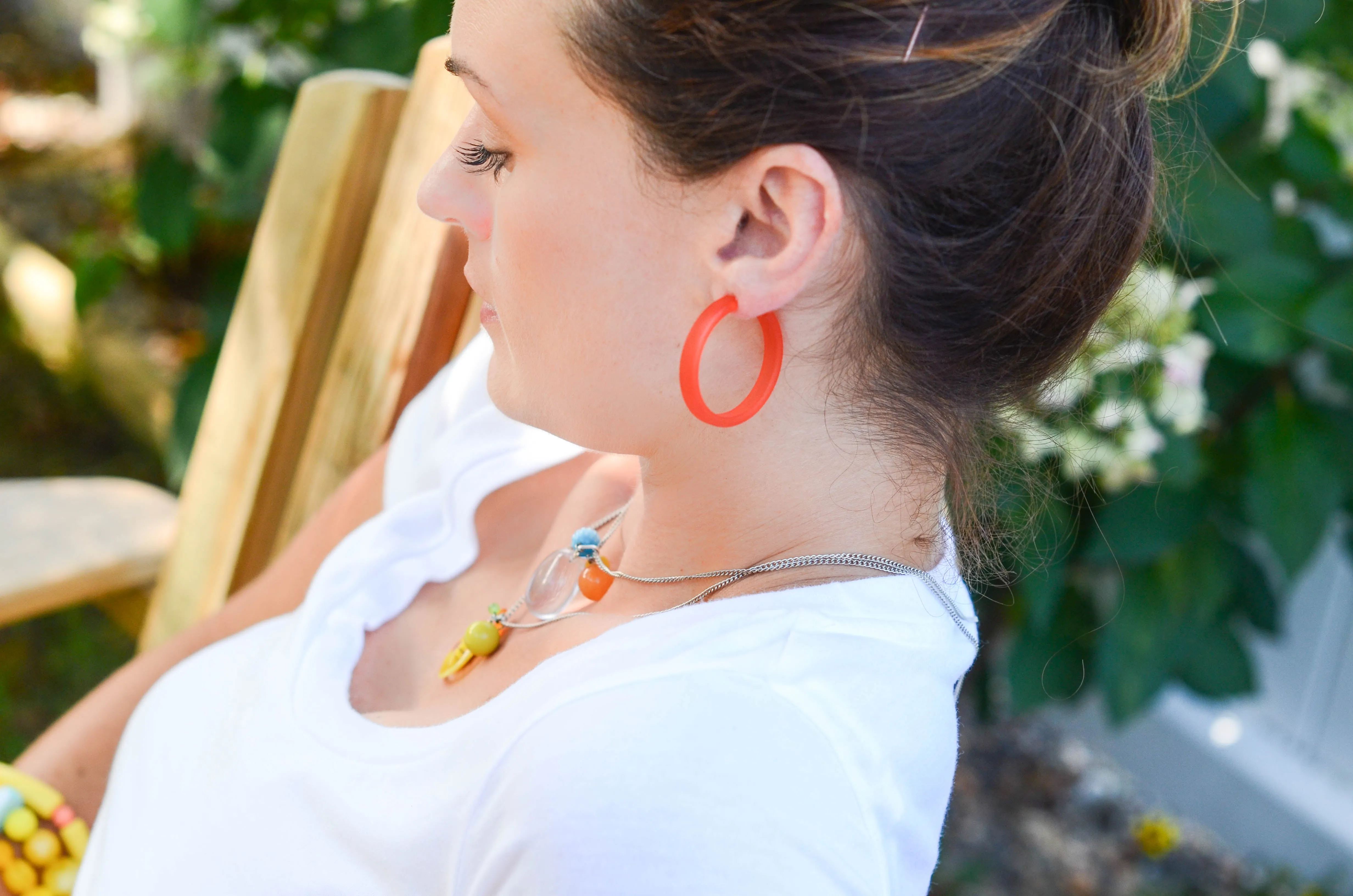 Teal Frosted Classic Hoop Earrings