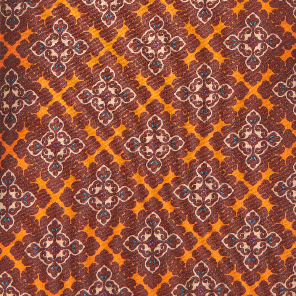 The Uffizi Orange Duchesse Silk Tie