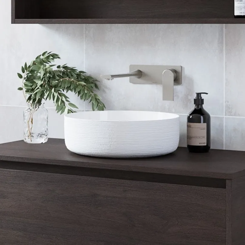 Timberline Allure Above Counter Basin - Raked White Gloss