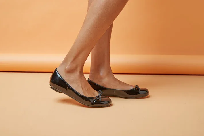 Tina Black Patent Leather Ballet Flat