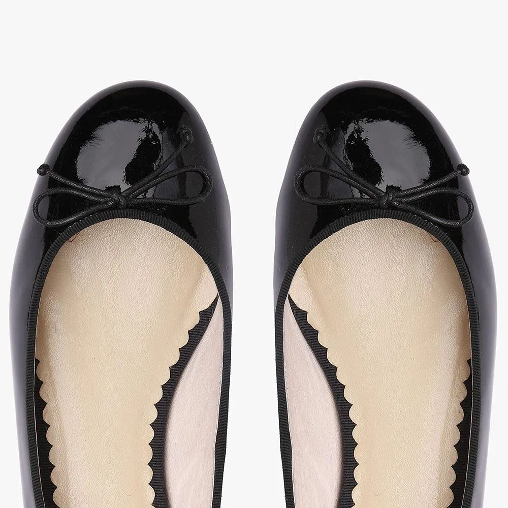 Tina Black Patent Leather Ballet Flat