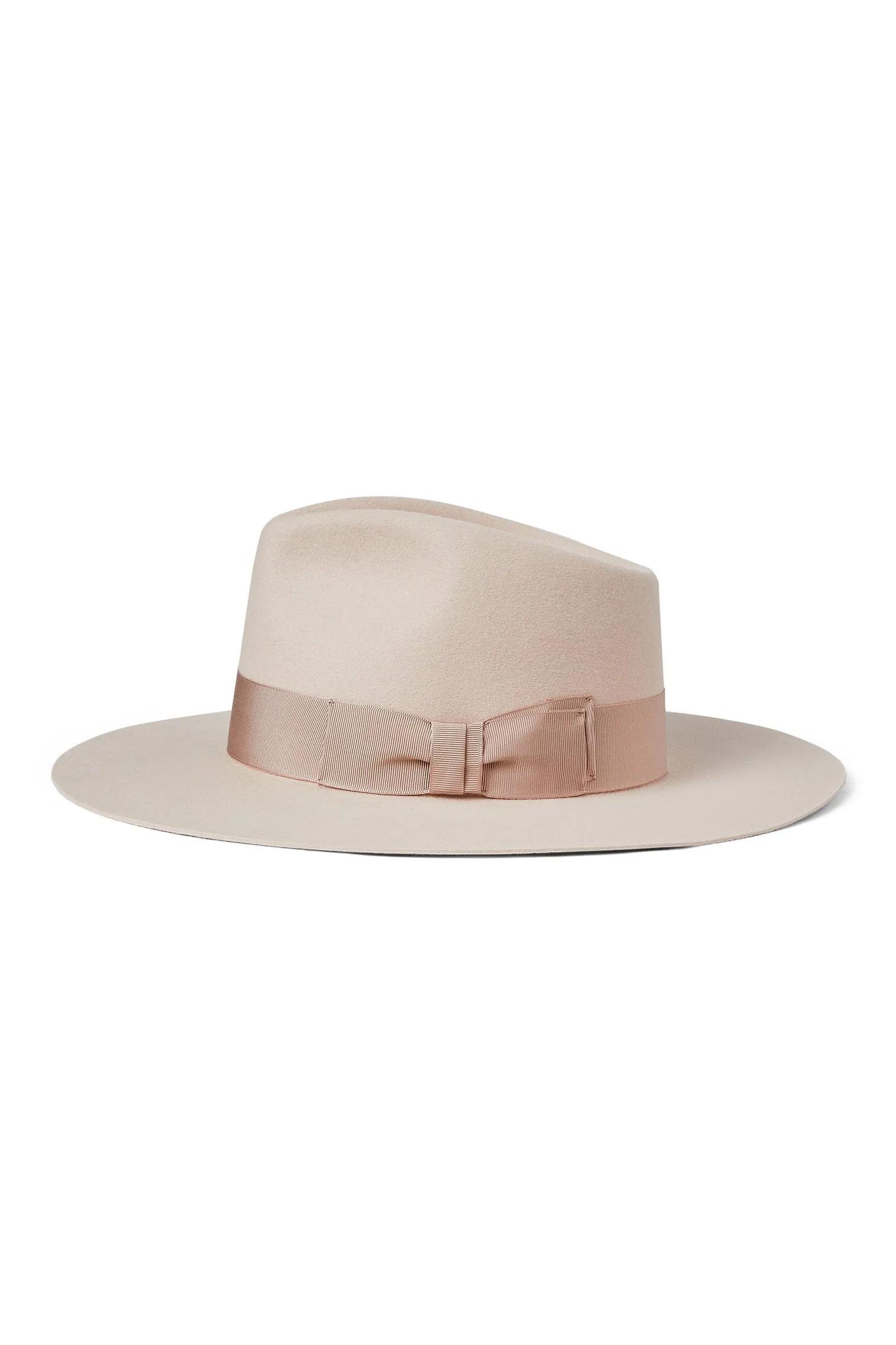 Toni Cream Flat-Brim Fedora