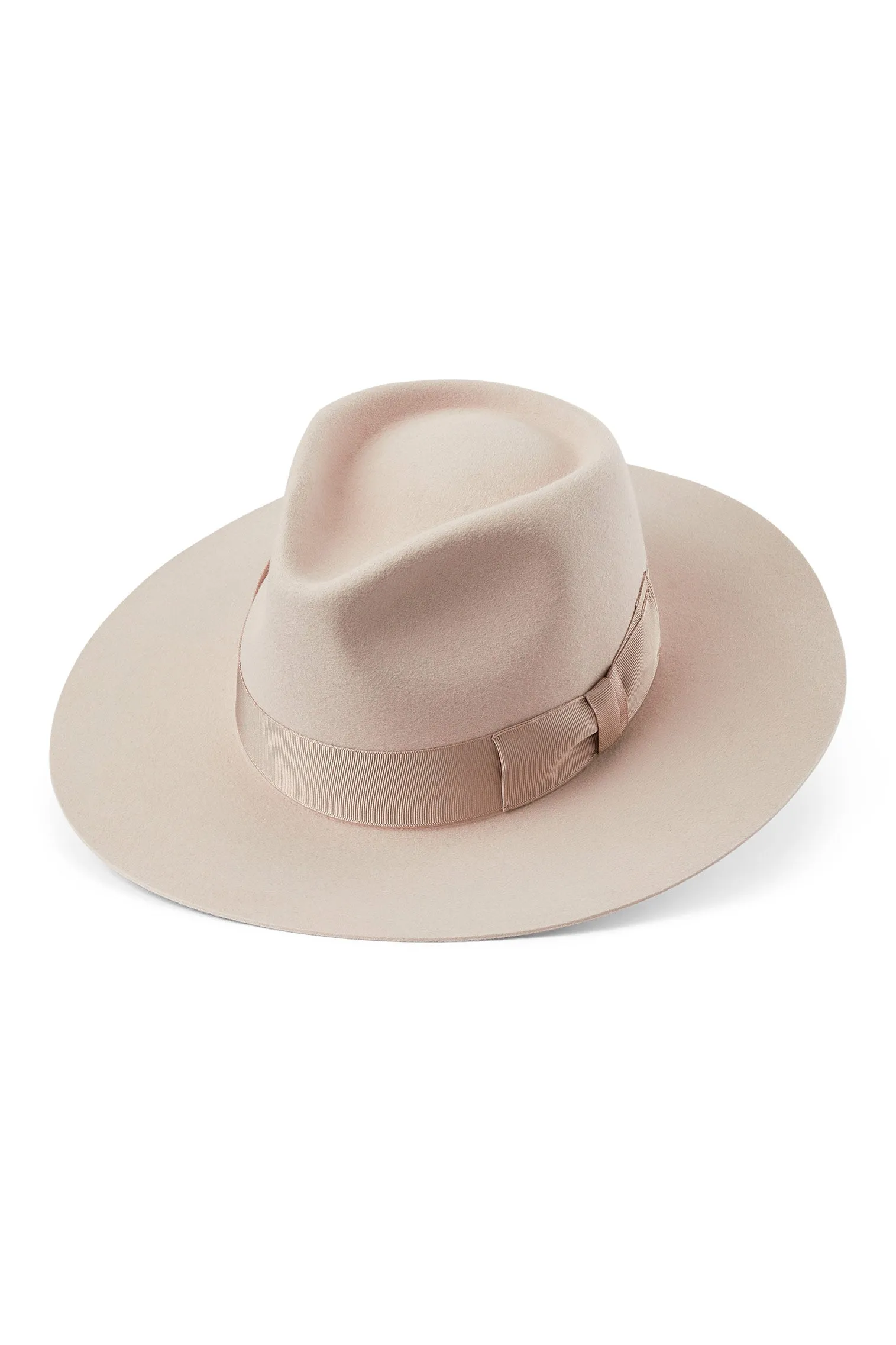 Toni Cream Flat-Brim Fedora