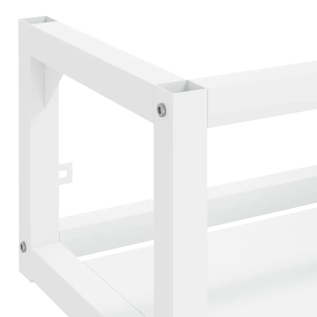 Wall-mounted Bathroom Washbasin Frame White 79x38x31 cm Iron