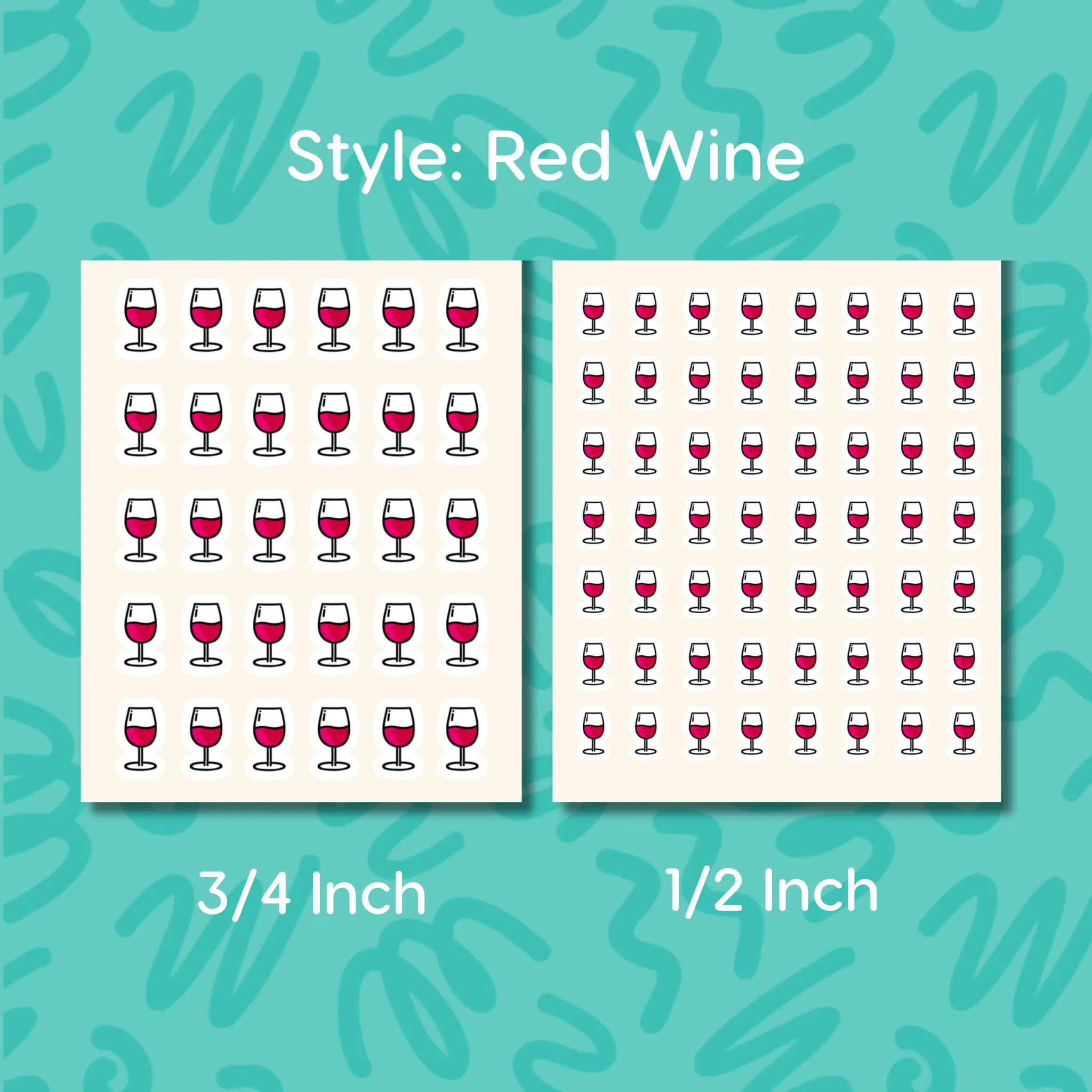 Wine Planner Sticker Red Wine Sticker Happy Hour Rosé Sticker White Drinks And Wine Sticker for Wine Drinkers Calendar Sticker