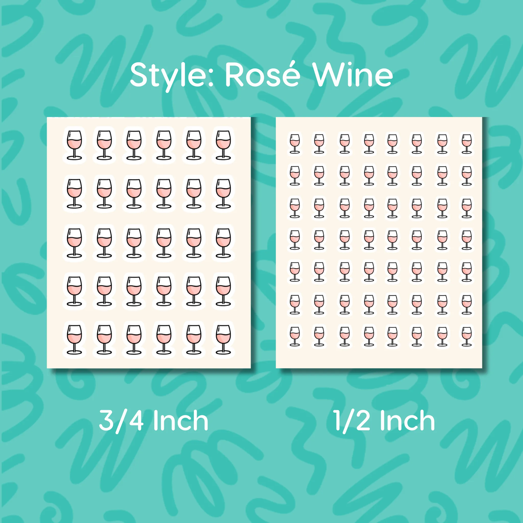 Wine Planner Sticker Red Wine Sticker Happy Hour Rosé Sticker White Drinks And Wine Sticker for Wine Drinkers Calendar Sticker