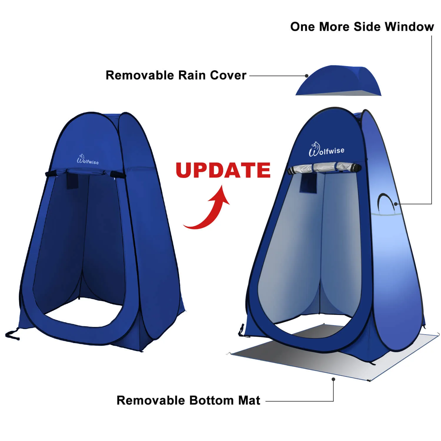 WolfWise Blazers A20 Pop up Privacy Tent Blue